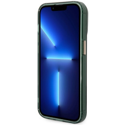 „Guess“ auksinis permatomas „MagSafe iPhone 14 Pro“ dėklas – žalias