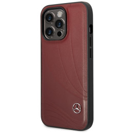 „Mercedes“ odinis bangų rašto „iPhone 14 Pro“ dėklas – raudonas