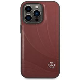 „Mercedes“ odinis bangų rašto „iPhone 14 Pro“ dėklas – raudonas
