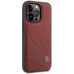 „Mercedes“ odinis bangų rašto „iPhone 14 Pro“ dėklas – raudonas