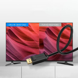 Ugreen DP102 10244 DisplayPort 1.2 4K / DisplayPort 1.2 4K kabelis 1 m - juodas