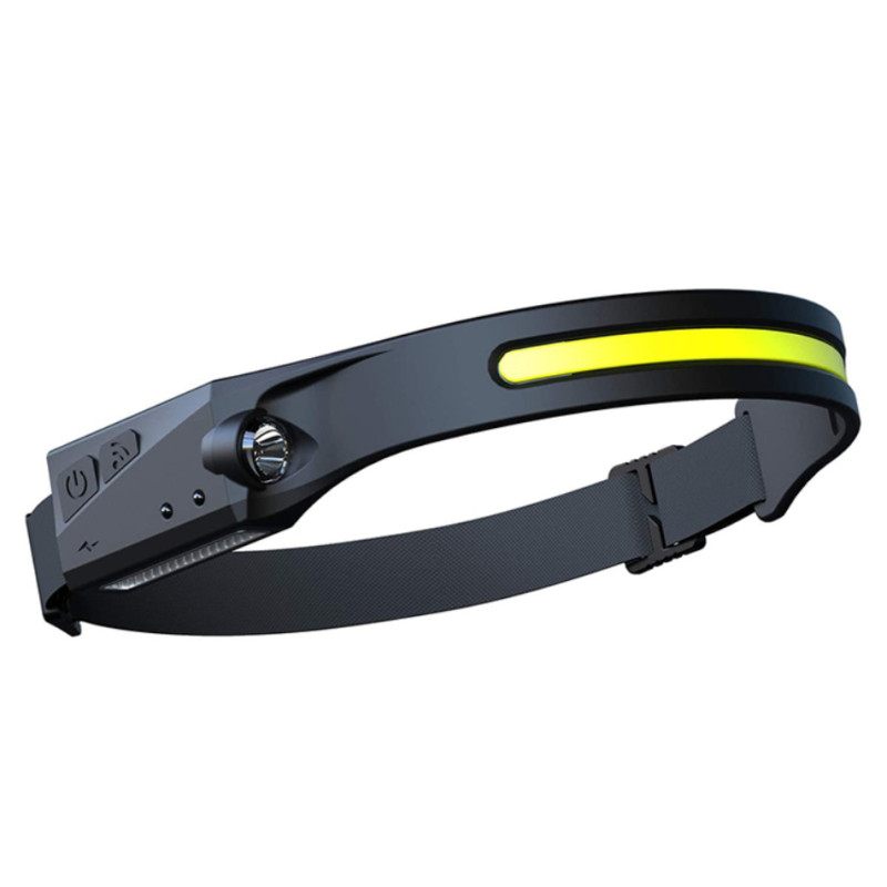 LED priekinis žibintas su judesio jutikliu IPX4 USB-C 1200mAh - juodas