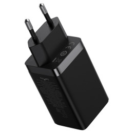 Greitas GaN tinklo įkroviklis 2xUSB C 1xUSB 65W Baseus GaN5 Pro + USB C - USB C 100W laidas - juodas