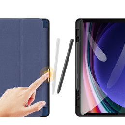 „Dux Ducis Domo“ „Samsung Galaxy Tab S9 FE“ dėklas su stovu – mėlynas