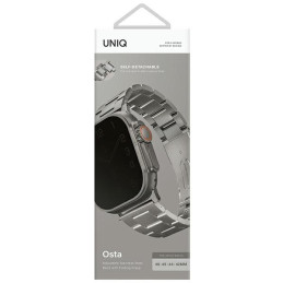 „Uniq Osta“ nerūdijančio plieno dirželis, skirtas „Apple Watch 1/ 2/ 3/ 4/ 5/ 6/ 7/ 8/ SE/ SE2/ Ultra 42/ 44/ 45/ 49mm“ ...