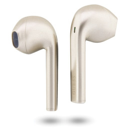„Bluetooth“ ausinės „Guess Classic EST Logo TWS“ + prijungimo stotelė – auksinės
