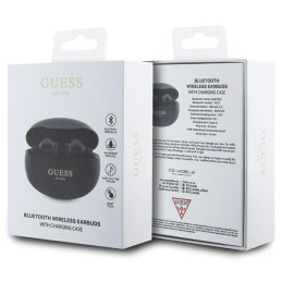 „Guess Classic EST TWS Bluetooth“ ausinės su įkrovimo stotele – juodos