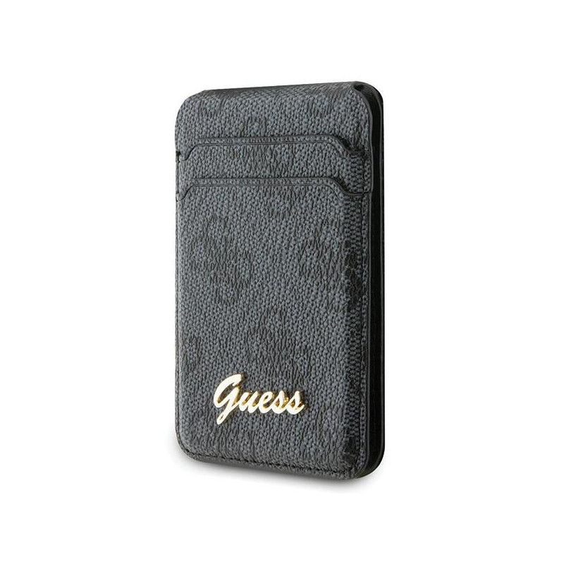 „Guess MagSafe 4G Classic“ magnetinė piniginė su logotipu – juoda