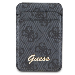 „Guess MagSafe 4G Classic“ magnetinė piniginė su logotipu – juoda