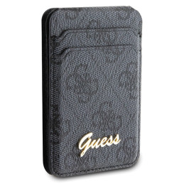 „Guess MagSafe 4G Classic“ magnetinė piniginė su logotipu – juoda