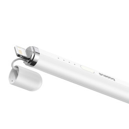 „Baseus Smooth Writing 2“ aktyvaus antgalio rašiklis iPad + USB-A – „Lightning“ laidas ir keičiamas antgalis – baltas