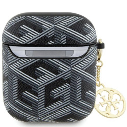 „Guess GCube Charm“ dėklas, skirtas „AirPods 1/ 2“ ausinėms – juodas