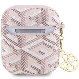„Guess GCube Charm“ dėklas, skirtas „AirPods 1/ 2“ ausinėms – rožinis