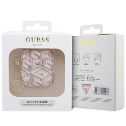„Guess GCube Charm“ dėklas, skirtas „AirPods 1/ 2“ ausinėms – rožinis