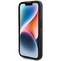 iPhone 15 Pro dėklas Guess Glitter Script Big 4G - juodas