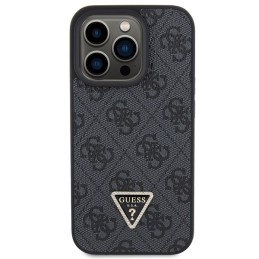 „Guess“ odinis 4G deimantinis trikampio formos dėklas, skirtas „iPhone 15 Pro Max“ – juodas