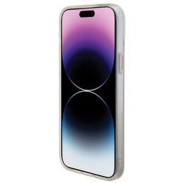 „Guess IML Iridescent MagSafe“ dėklas, skirtas „iPhone 15 Pro“ – rožinis