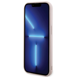 Karl Lagerfeld 3D Rubber Blizgučių Logo iPhone 15 Pro Max Dėklas - Rožinis