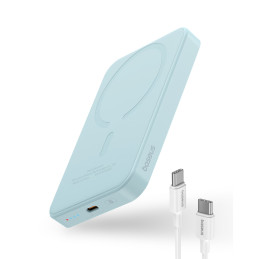„Baseus Mini Power Bank“ 5000mAh 20W + USB-C laidas (20V/ 3A) – mėlyna