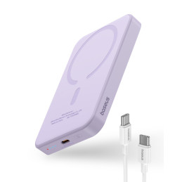 „Baseus Mini Power Bank“ 5000mAh 20W + USB-C laidas (20V/ 3A) – violetinė