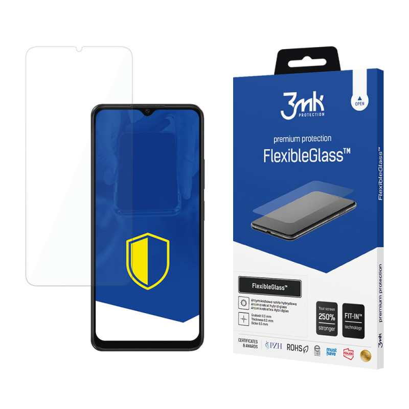 Hibridinis stiklas 3mk FlexibleGlass™ „Oppo A38“ telefone