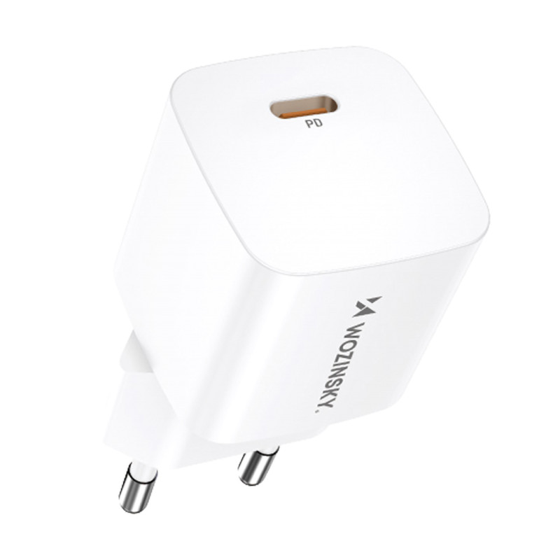 „Wozinsky CMWCS USB-C PD 20W“ sieninis įkroviklis – baltas