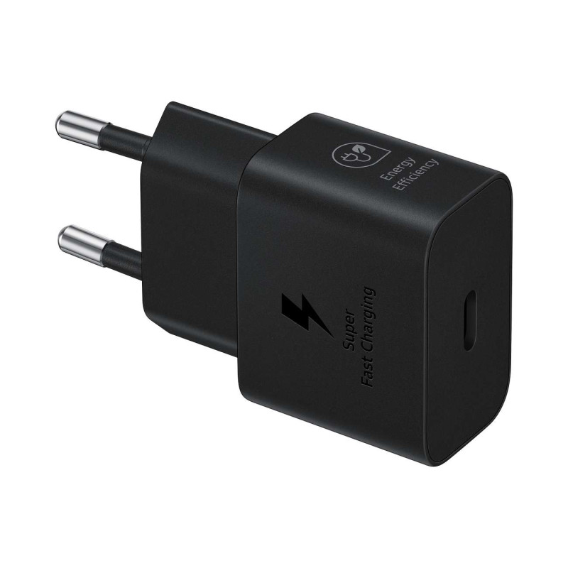 Samsung EP-T2510NBEGEU GaN USB-C 25W SFC sieninis įkroviklis - juodas