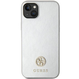 „Guess Strass Metal Logo“ dėklas, skirtas „iPhone 15 Plus“ – sidabrinis