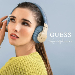 „Guess 4G Script“ „Bluetooth“ ausinės ant ausies – mėlynos