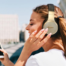 Ausinės „Guess 4G Script Bluetooth“ ant ausies, juodos