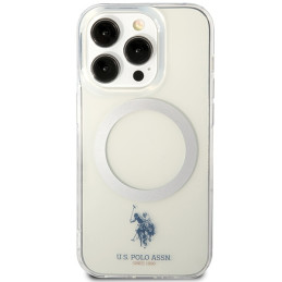 JAV polo asociacija. „MagSafe“ kolekcijos dėklas, skirtas „iPhone 15 Pro“ – skaidrus