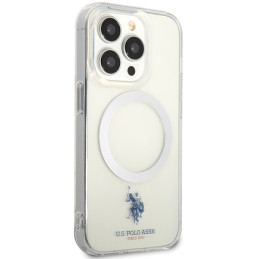JAV polo asociacija. „MagSafe“ kolekcijos dėklas, skirtas „iPhone 15 Pro“ – skaidrus
