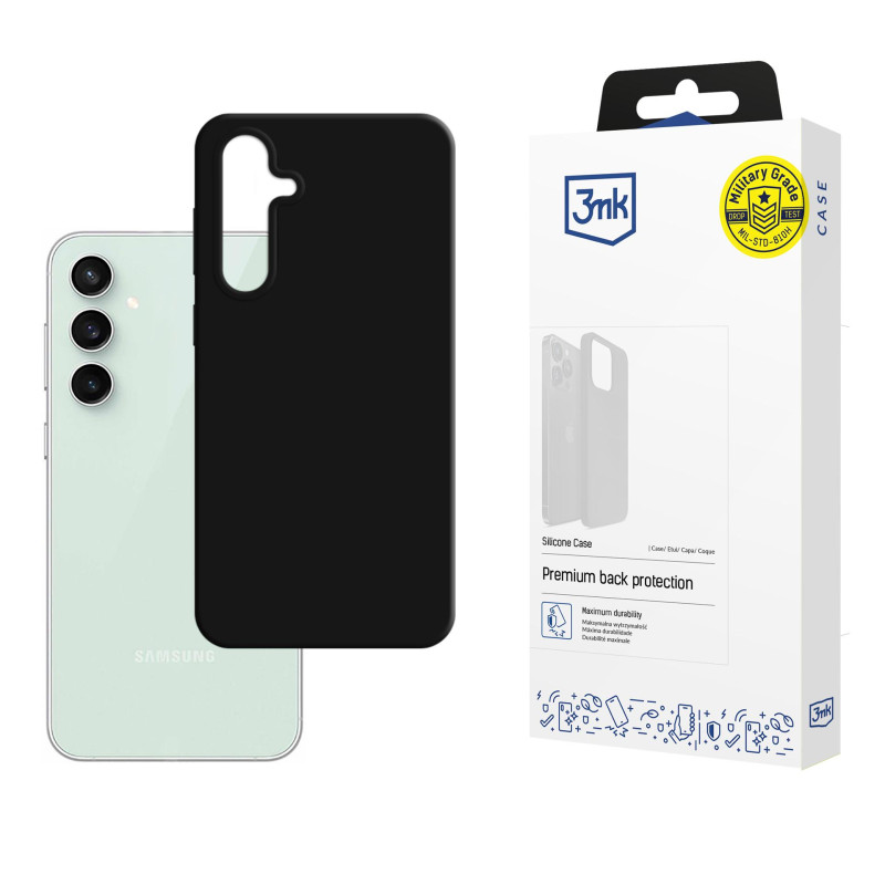 3mk silikoninis dėklas, skirtas „Samsung Galaxy S23 FE“ - juodas