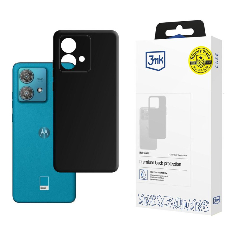 3mk matinis dėklas Motorola Edge 40 Neo - juodas