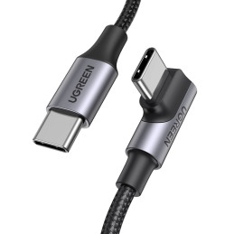 Ugreen US334 70645 USB-C (kampinis) / USB-C (tiesus) 100W PD kabelis 2m - juodas