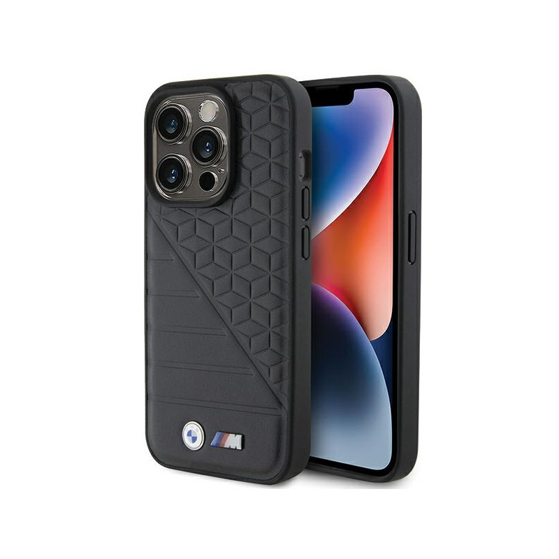 BMW dviejų dalių rašto iPhone 15 Pro dėklas – juodas