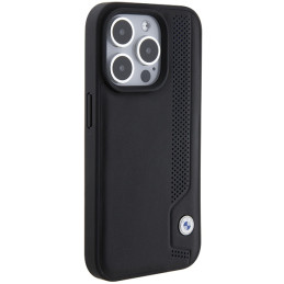 BMW odinis mėlynų taškelių iPhone 15 Pro dėklas – juodas