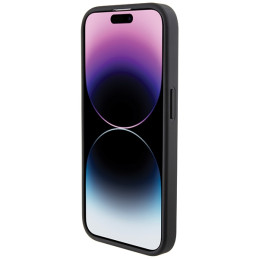 BMW odinis mėlynų taškelių iPhone 15 Pro dėklas – juodas