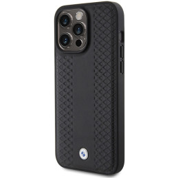 BMW odinis deimantinio rašto iPhone 15 Pro dėklas – juodas