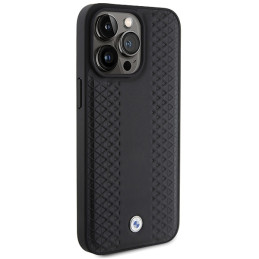 BMW odinis deimantinio rašto iPhone 15 Pro dėklas – juodas