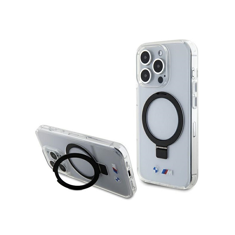 BMW „Ring Stand M Collection“ „MagSafe“ dėklas, skirtas „iPhone 15 Pro“ – skaidrus
