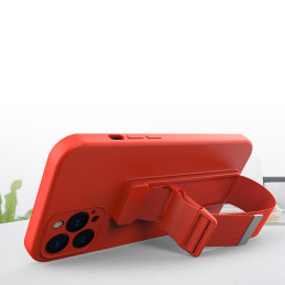 Virvės dėklas gelio dėklas su virvele grandinėle rankinės dirželiu Xiaomi Redmi 10X 4G / Xiaomi Redmi Note 9 mėlyna