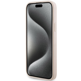 Karl Lagerfeld dygsniuotas K rašto iPhone 15 Plus / 14 Plus dėklas – rožinis