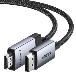 Ugreen DP119 15774 DisplayPort / HDMI 4K 60Hz kabelis 2m - pilkas