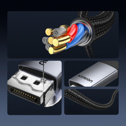 Ugreen DP119 15774 DisplayPort / HDMI 4K 60Hz kabelis 2m - pilkas