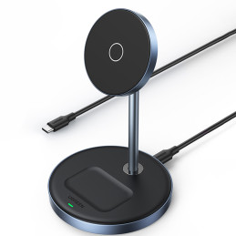 „Ugreen CD317 MagSafe/ Qi 2in1“ įkrovimo stotelė – juoda