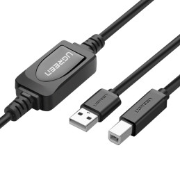 Ugreen US122 USB-B USB-A 2.0 spausdintuvo kabelis 10 m - juodas