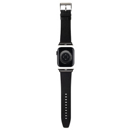„Karl Lagerfeld Saffiano Monogram“ dirželis, skirtas „Apple Watch 42/ 44/ 45/ 49 mm“ – juodas