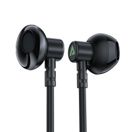 „Acefast N1“ belaidės į ausis įdedamos ausinės + USB-A USB-C laidas – juodos