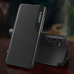 Eko odos dėklas „Samsung S24 Ultra“ su atverčiamu dangteliu – juodas